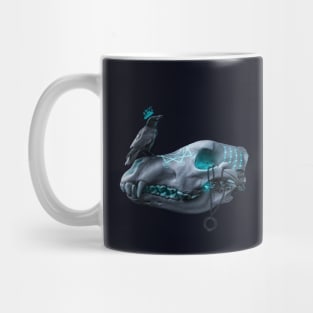 Bird sitting on a skull Mug